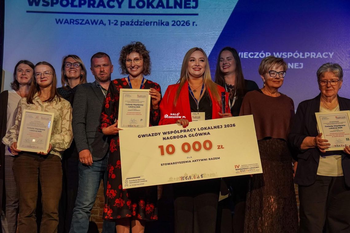 Rzeszowska Sieć NGO z Nagrodą Główną ogólnopolskiego konkursu „Gwiazdy Współpracy Lokalnej 2026" Rzeszowska Sieć NGO z Nagrodą Główną ogólnopolskiego konkursu „Gwiazdy Współpracy Lokalnej 2026"