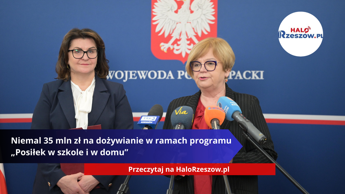 Niemal 35 mln zł na dożywianie w ramach programu „Posiłek w szkole i w domu”