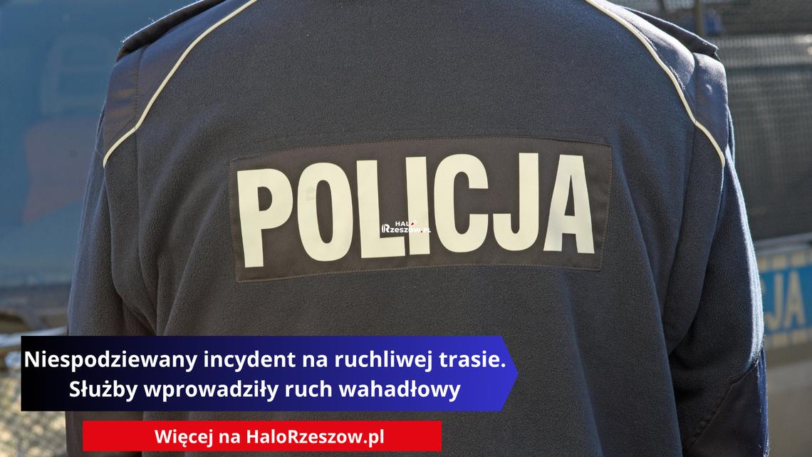 Niespodziewany incydent na ruchliwej trasie. Służby wprowadziły ruch wahadłowy