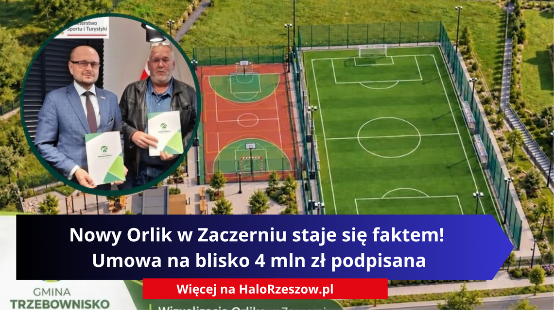 Nowy Orlik w Zaczerniu staje się faktem! Umowa na blisko 4 mln zł podpisana Nowy Orlik w Zaczerniu staje się faktem! Umowa na blisko 4 mln zł podpisana