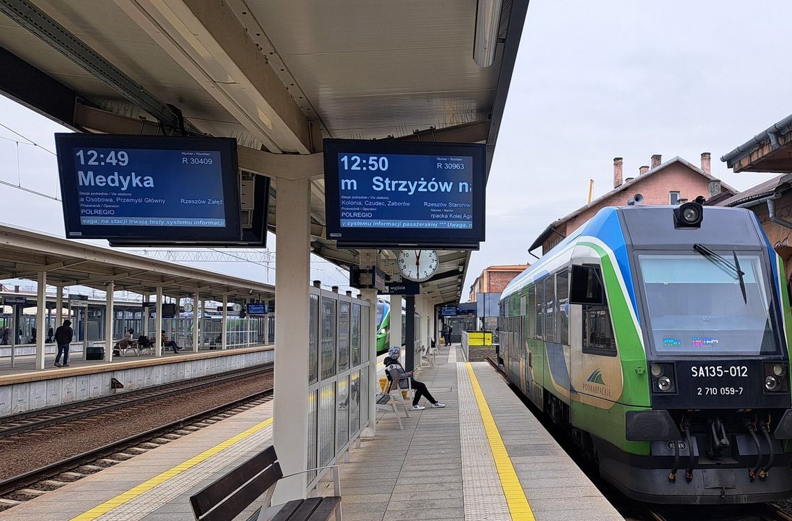 Nowy system wyświetlaczy i komunikatów głosowych na stacji Rzeszów Główny