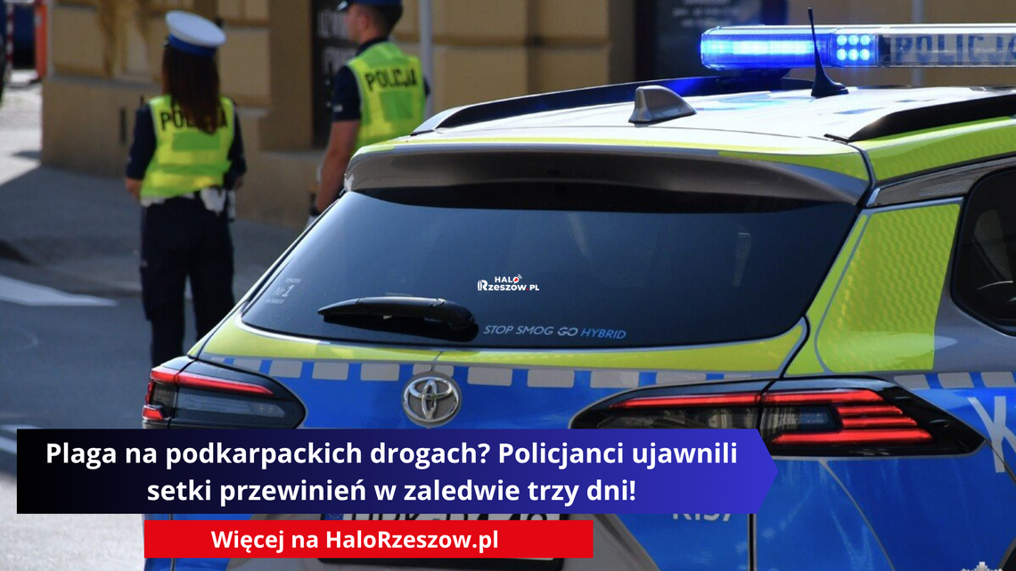 Plaga na podkarpackich drogach? Policjanci ujawnili setki przewinień w zaledwie trzy dni
