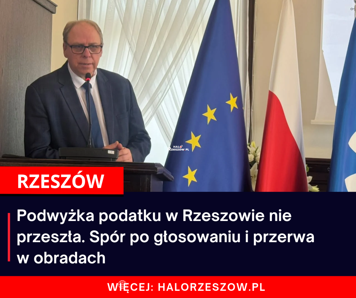 Podwyżka podatku w Rzeszowie nie przeszła. Spór po głosowaniu i przerwa w obradach