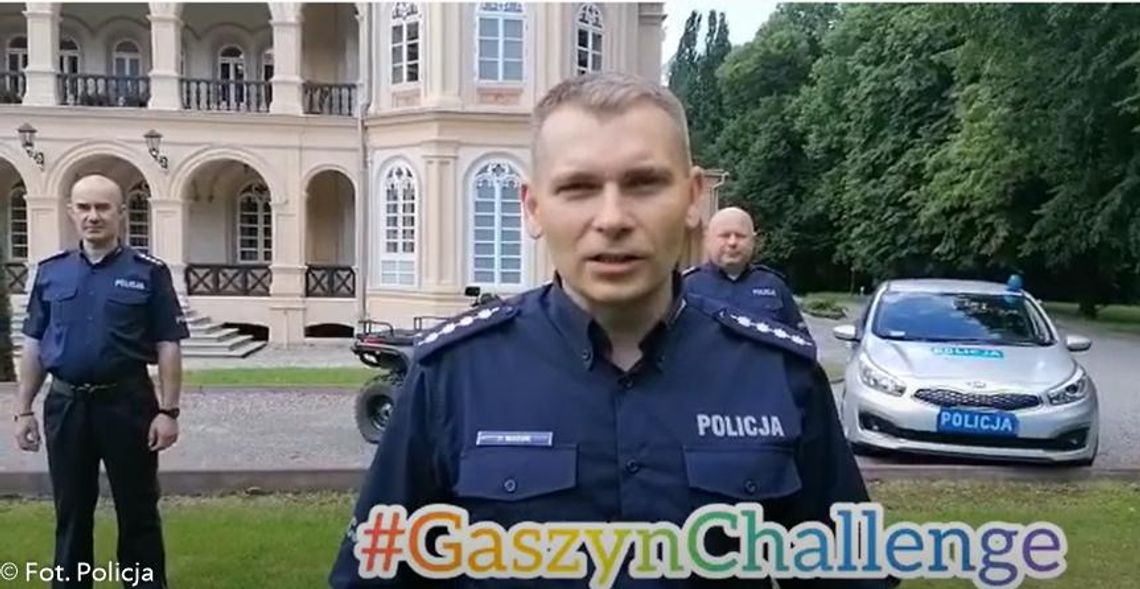 Policjanci z KP w Tyczynie przystąpili do #GASZYNCHALLENGE