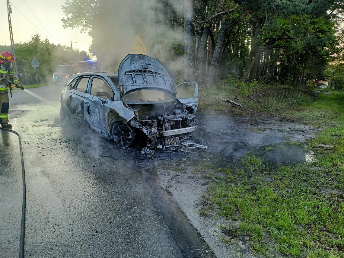 Poranny pożar samochodu w Smolarzynach