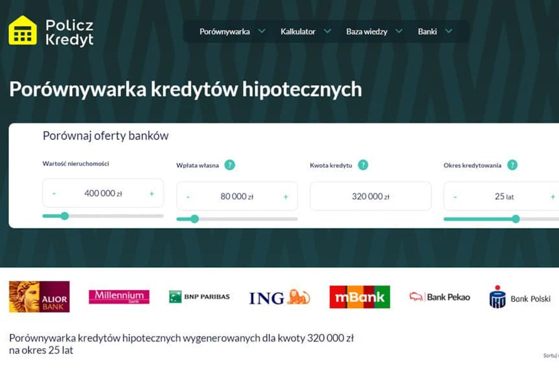 Porównywarka kredytów hipotecznych? Masz ją na wyciągnięcie ręki