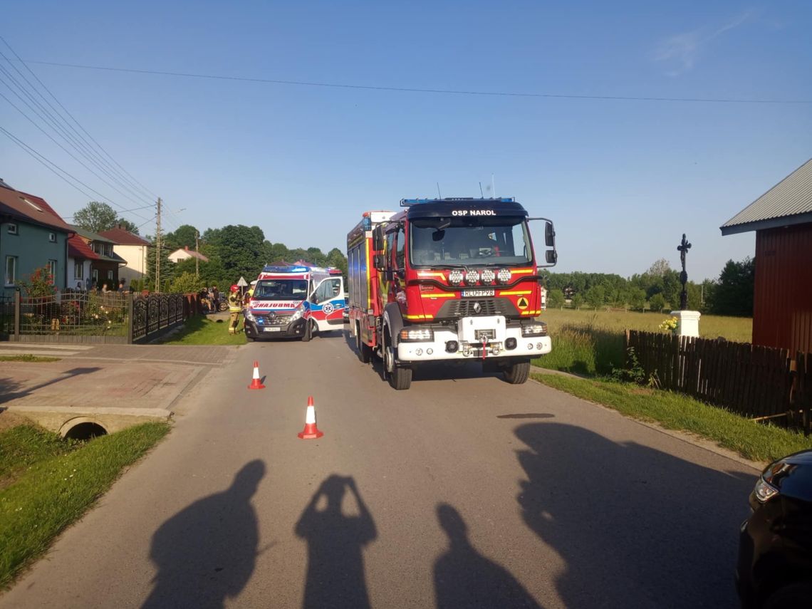 Poważny wypadek motocyklisty w Narolu. Szybka reakcja służb