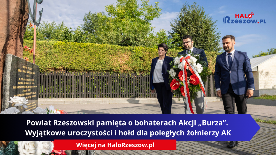 Powiat Rzeszowski pamięta o bohaterach Akcji „Burza”. Wyjątkowe uroczystości i hołd dla poległych żołnierzy AK