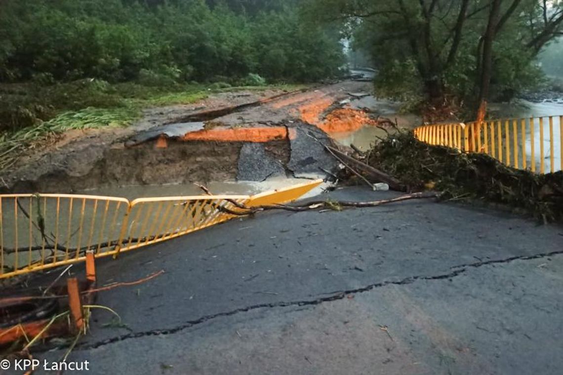 Powódź 2020. Utrudnienia na drogach powiatu łańcuckiego