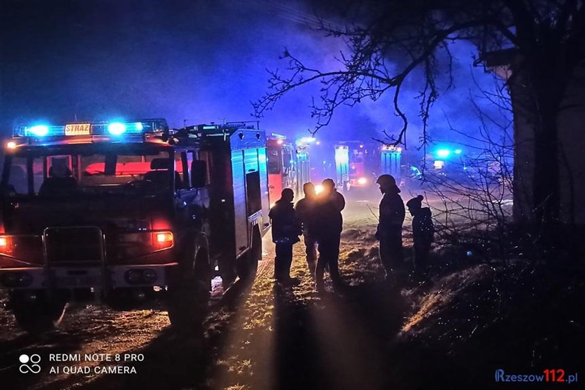 Pożar domu w Lubeni