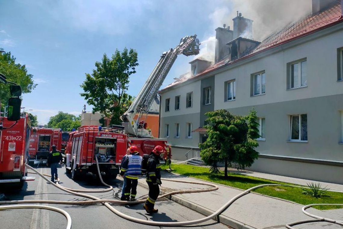 Pożar kamienicy w Radymnie koło Jarosławia