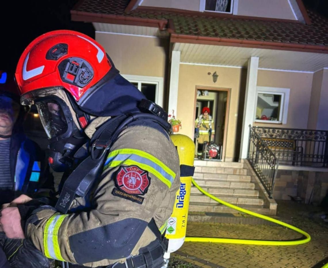 Pożar kuchni w budynku mieszkalnym w Trzebownisku