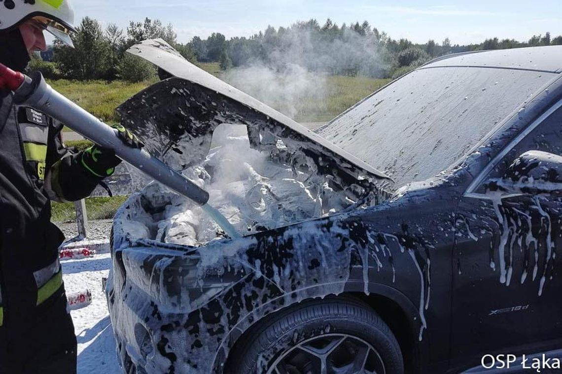 Pożar samochodu na A4 na odcinku Rzeszów - Korczowa