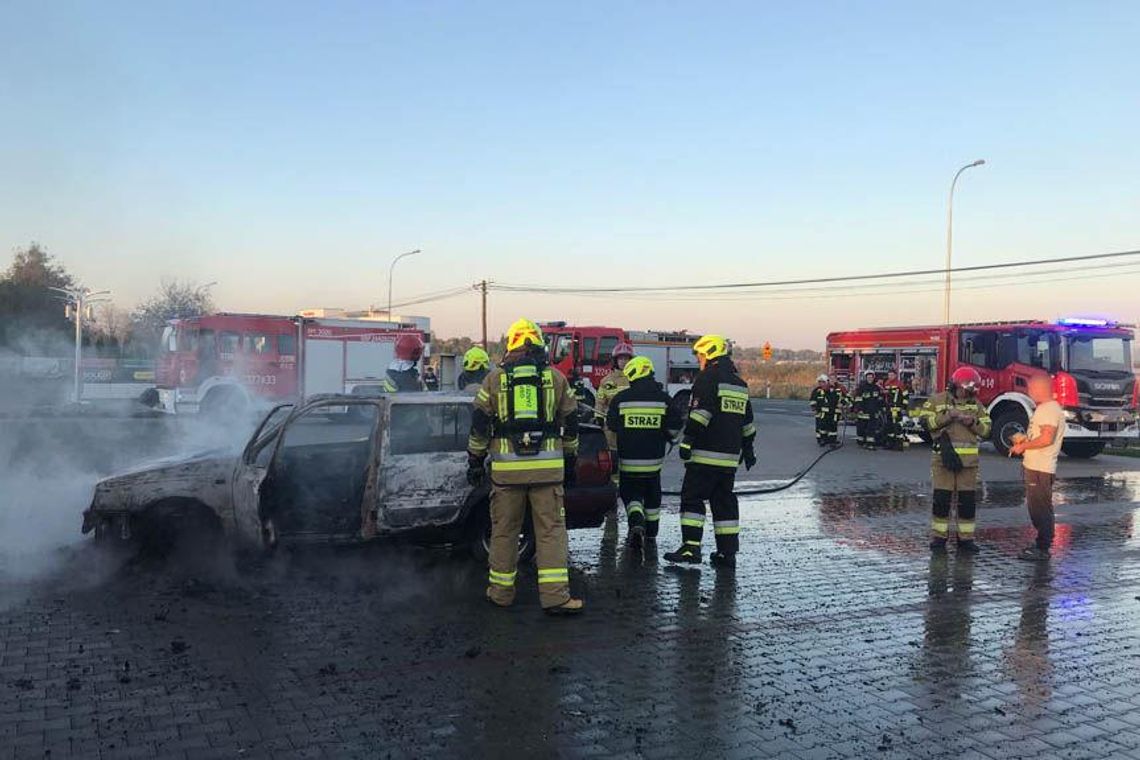 Pożar samochodu osobowego w Lutoryżu [FOTO]