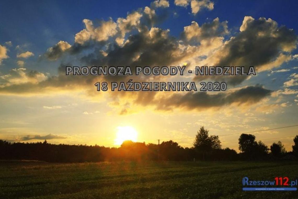 Prognoza pogody - Niedziela 18 października 2020