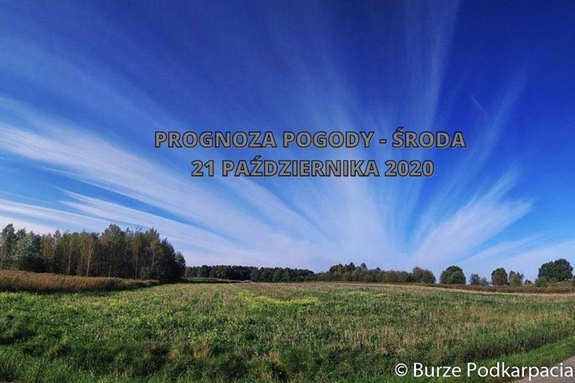 Prognoza pogody - środa 21 października.2020 