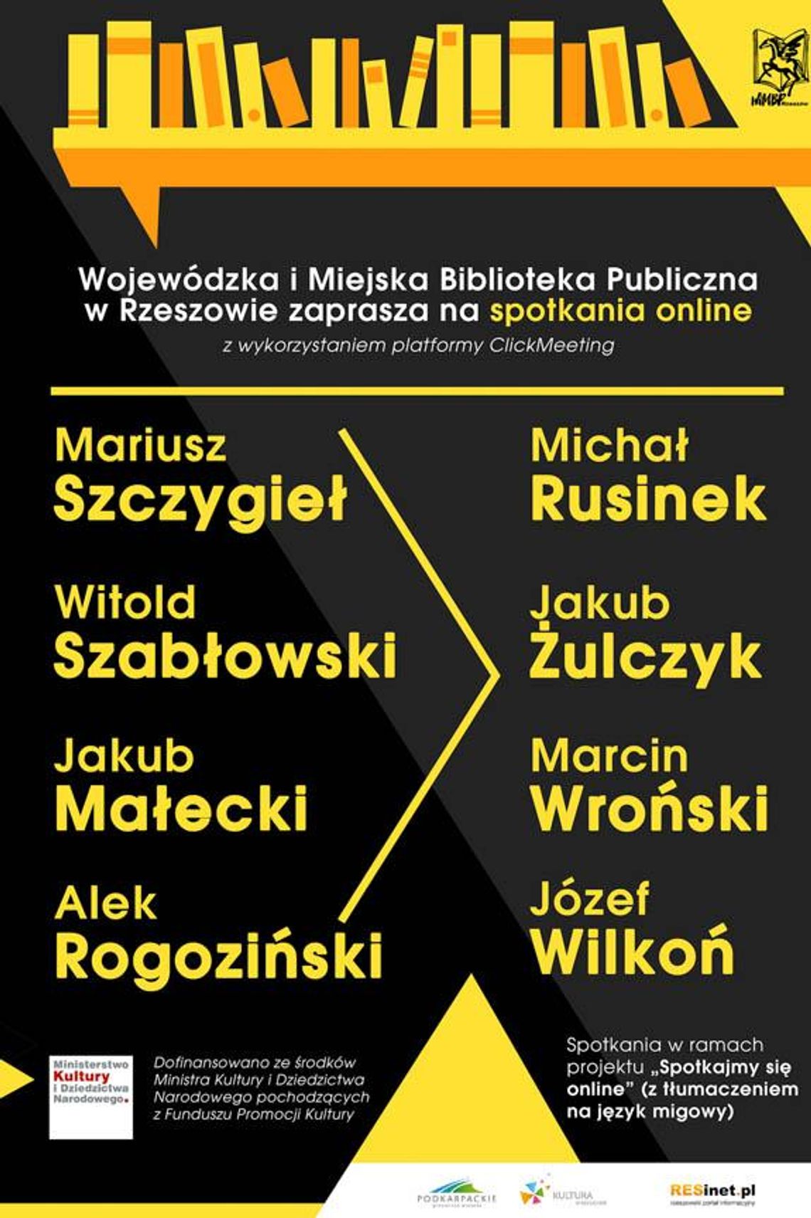 Projekt "Spotkajmy się online" w WiMBP w Rzeszowie - zapowiedź wirtualnych spotkań