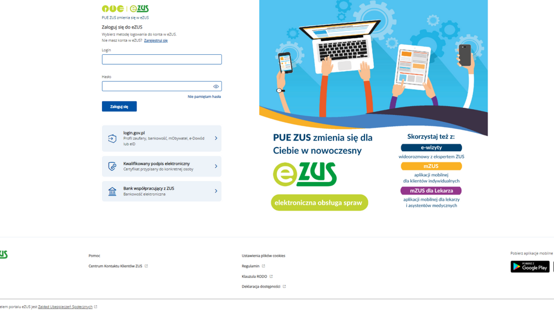 PUE ZUS zmienia się w eZUS PUE ZUS zmienia się w eZUS