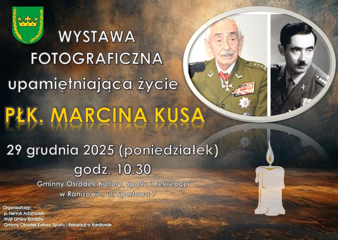 Raniżów przypomni postać pułkownika Marcina Kusa