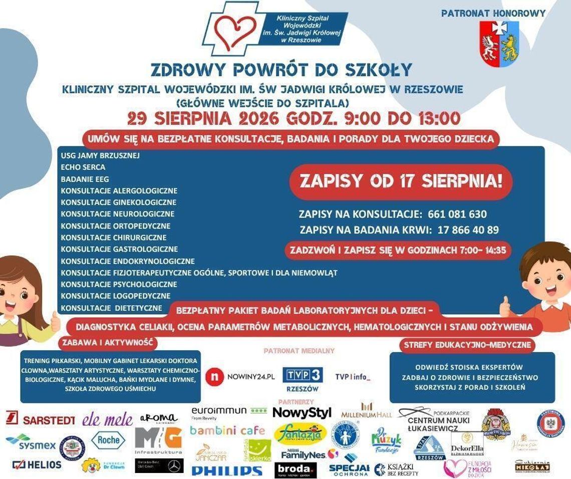 Darmowe badania dla dzieci Rzeszów.