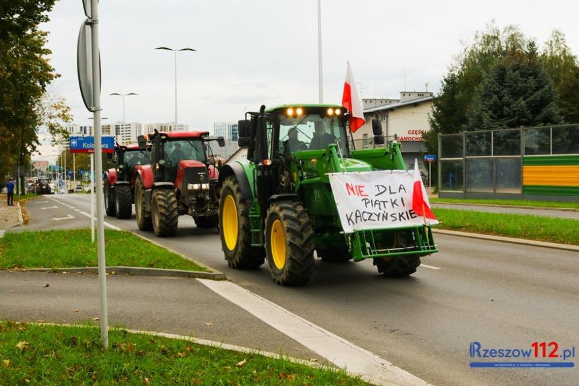 Rzeszów. Rolnicy protestowali przeciwko Piątce Kaczyńskiego