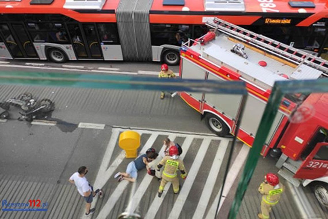 Rzeszów. Wypadek pod okrągłą kładką! [Foto]