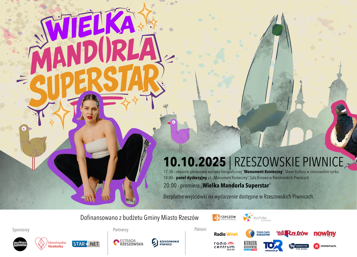Rzeszowski Pomnik przemówi. „Wielka Mandorla Superstar” coraz bliżej [WYWIAD I ANKIETA]