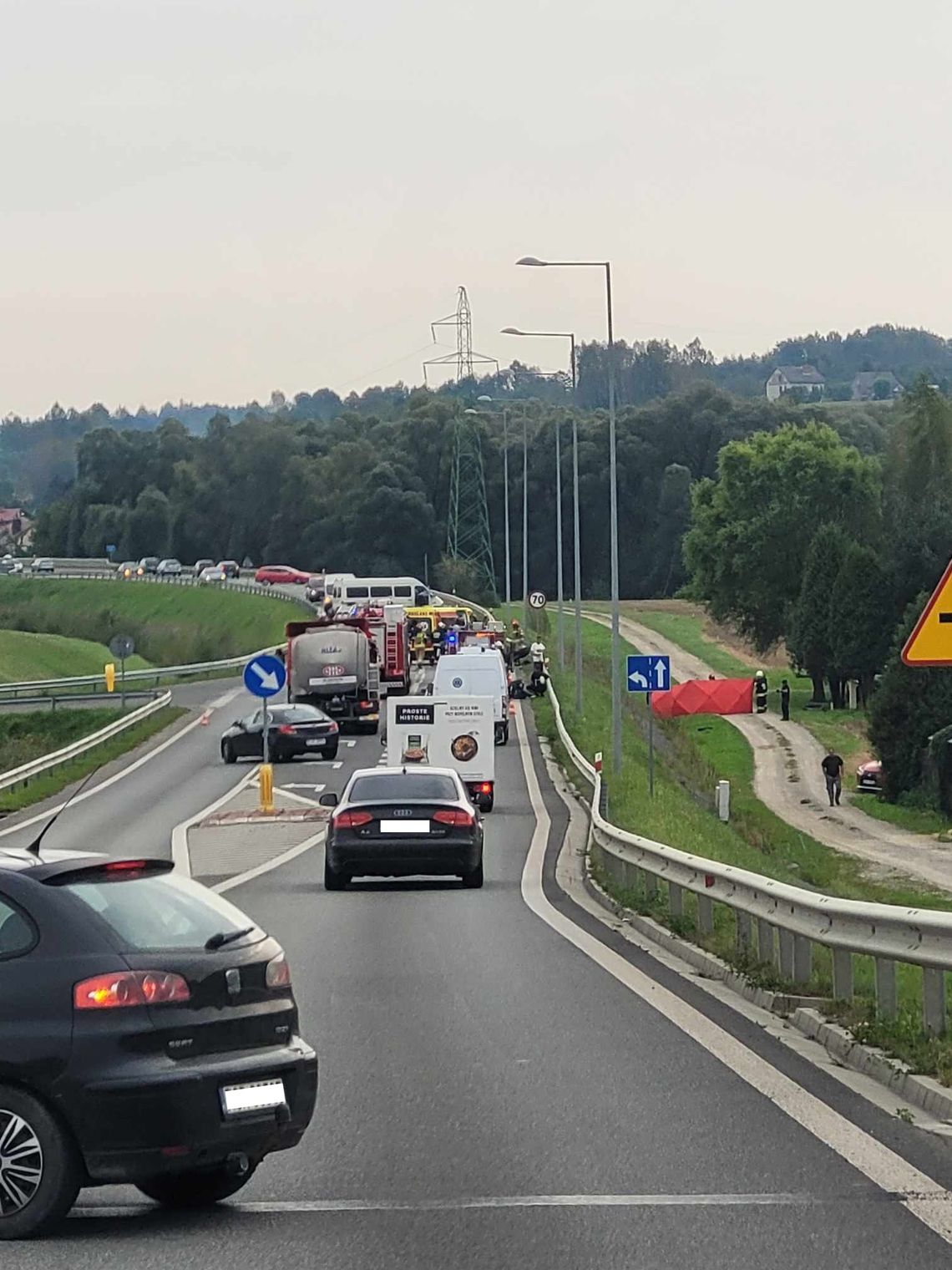 Śmiertelny wypadek na obwodnicy Strzyżowa. Nie żyje motocyklista