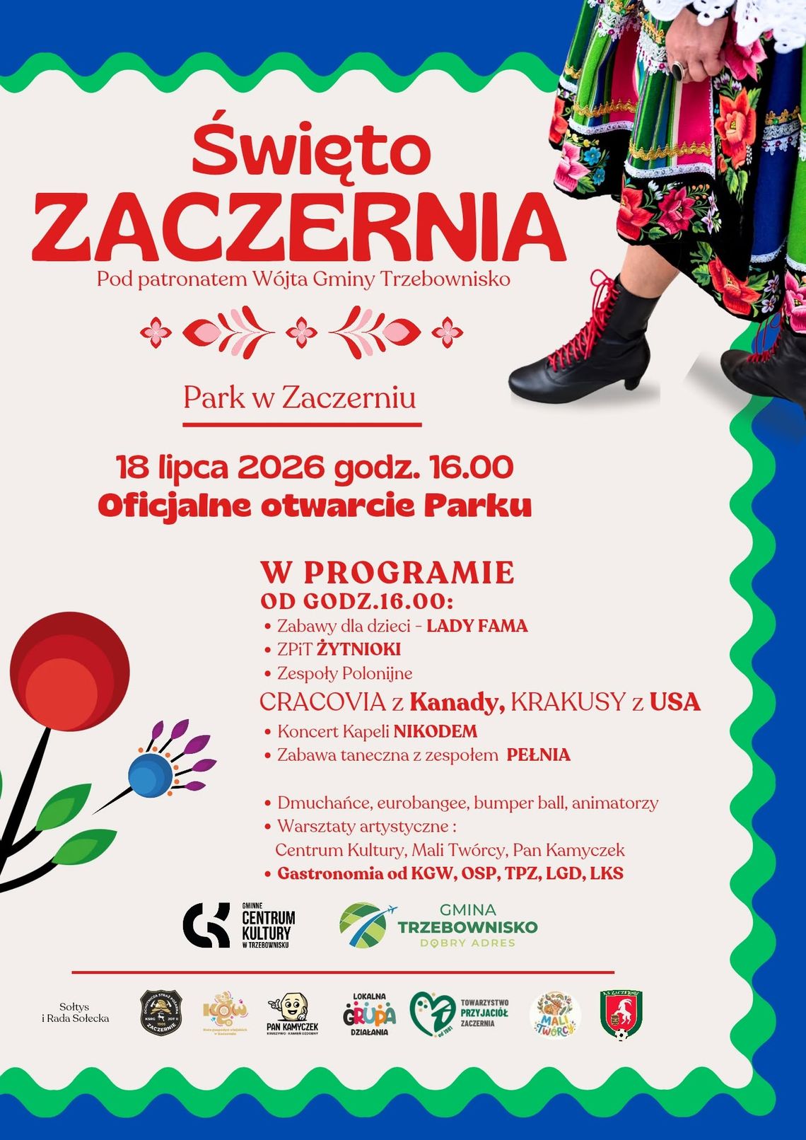 Święto Zaczernia 2026: oficjalne otwarcie parku i folklor z Kanady, USA oraz Polski Święto Zaczernia 2026: oficjalne otwarcie parku i folklor z Kanady, USA oraz Polski