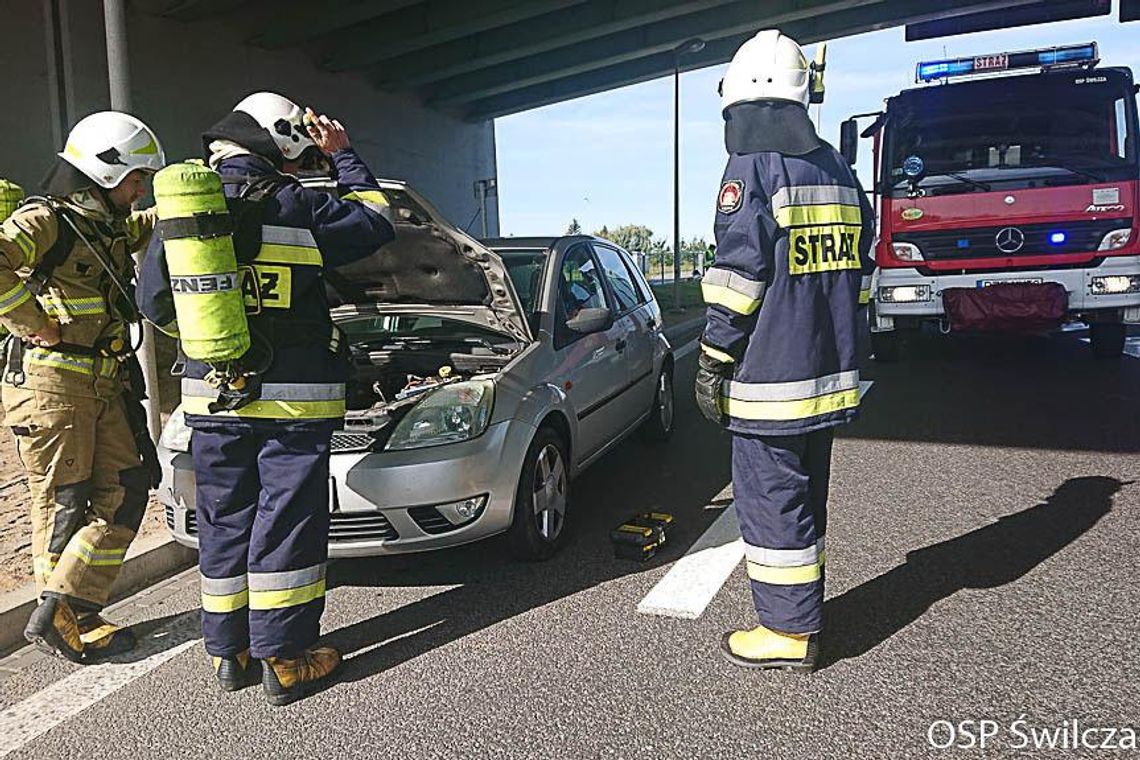 Świlcza. Pożar samochodu na S-19