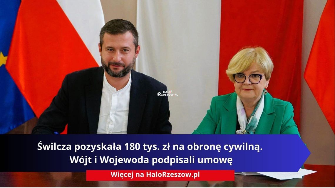 Świlcza pozyskała 180 tys. zł na obronę cywilną. Wójt i Wojewoda podpisali umowę Świlcza pozyskała 180 tys. zł na obronę cywilną. Wójt i Wojewoda podpisali umowę