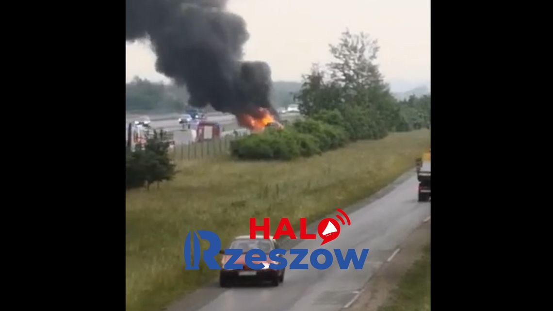 Trzy zdarzenia drogowe na autostradzie A4 k. Rzeszowa