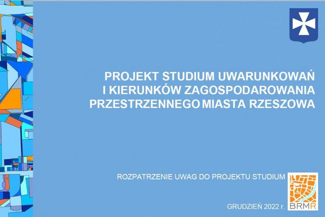 Urzędnicy rozpatrzyli uwagi mieszkańców do nowego studium dla miasta Rzeszowa