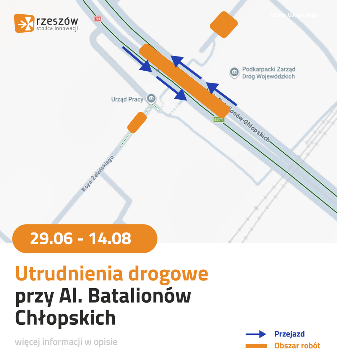 Wielkie zmiany na al. Batalionów Chłopskich w Rzeszowie. Rusza remont kładki i sieci MPEC [HARMONOGRAM]