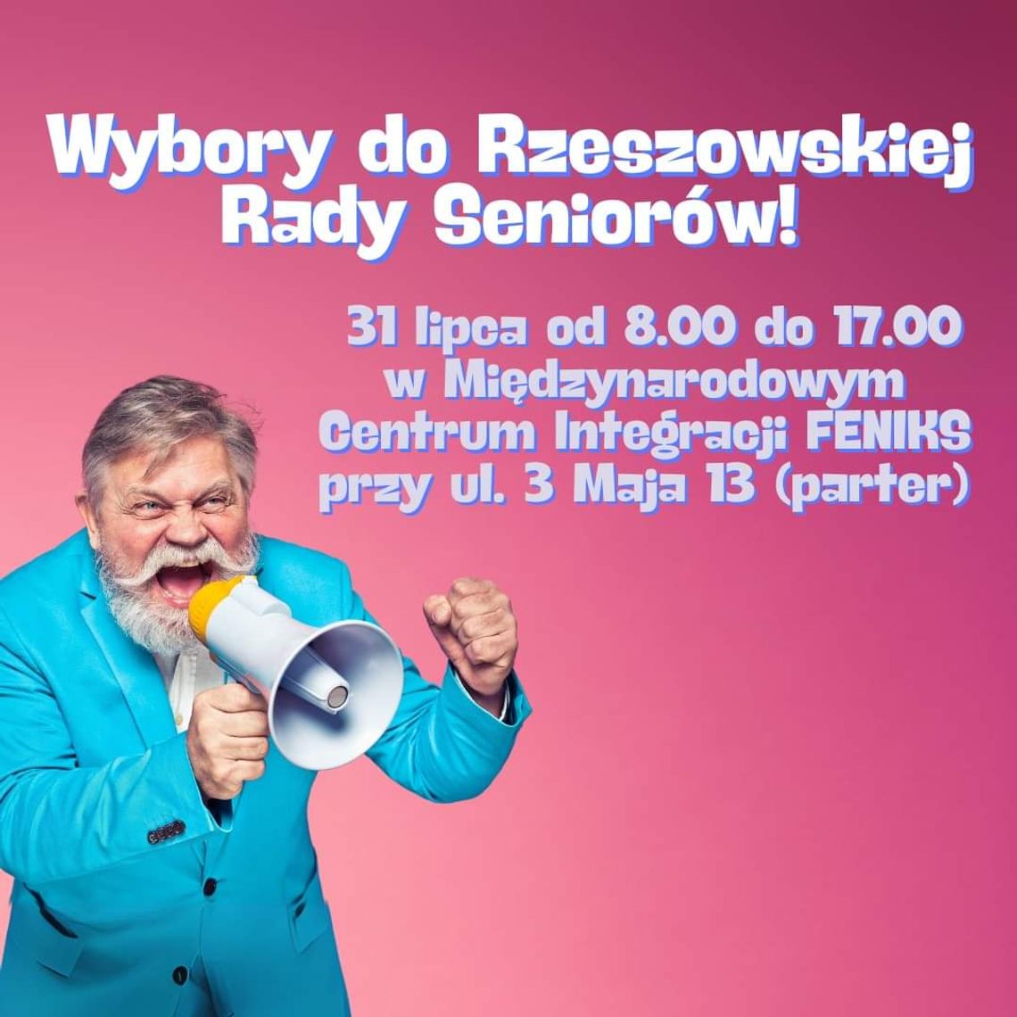 Wybory do Rzeszowskiej Rady Seniorów odbędą się 31 lipca 2024 r. w FENIKS-ie