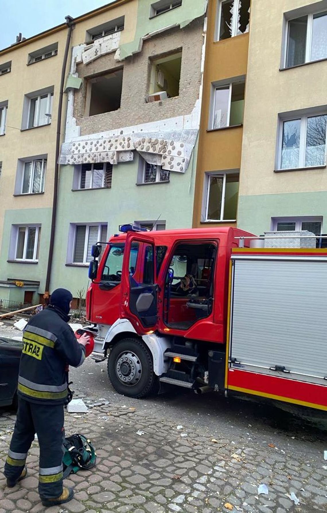 Wybuch gazu na ul. Bohaterów Westeplatte. Nie żyje ranny mężczyzna