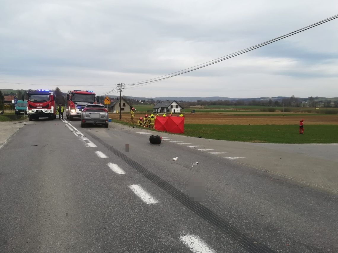 na zdjęciu i miejsce wypadku w Kożuchowie