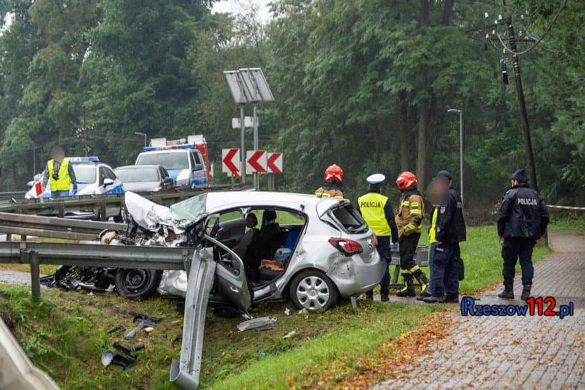 Wypadek na DK19 w Wyżnem. Droga zablokowana