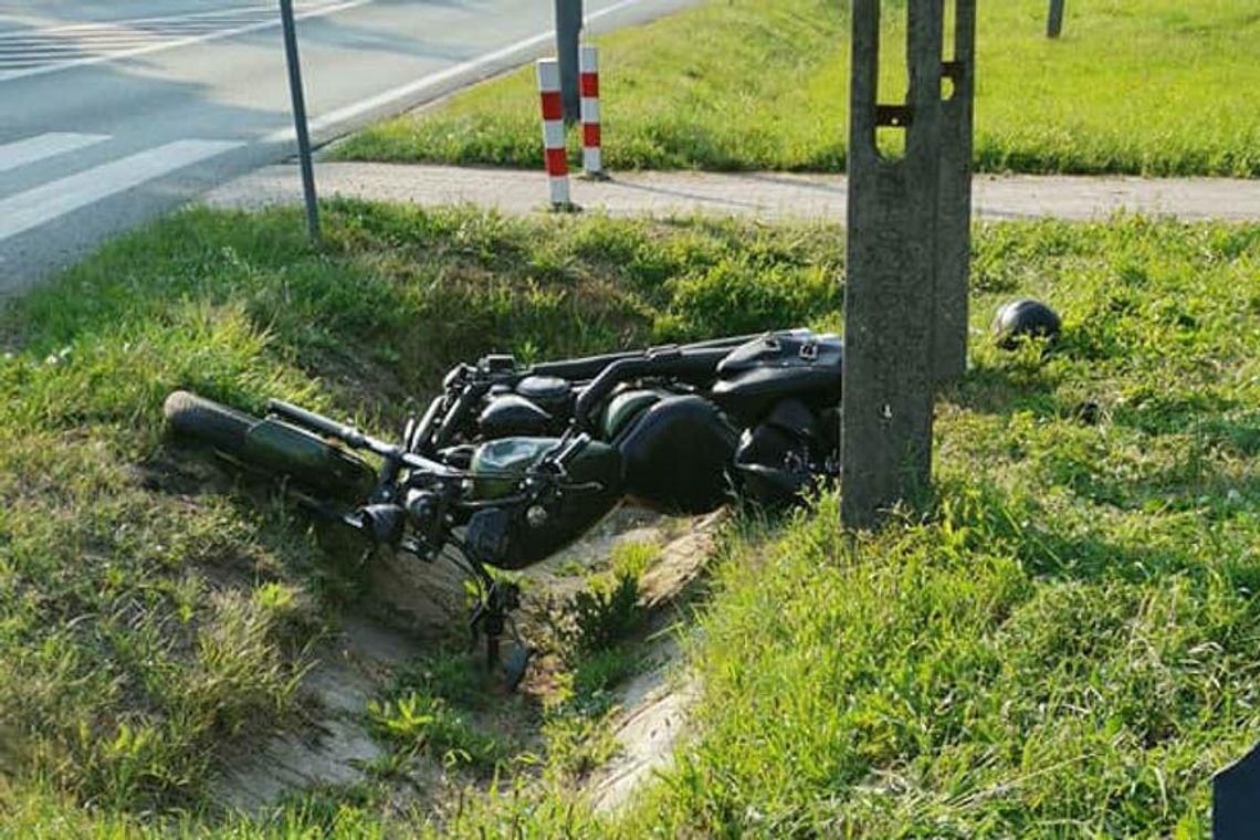 Wypadek na DK19 w Wyżnem. Zderzenie auta z motocyklem [FOTO]