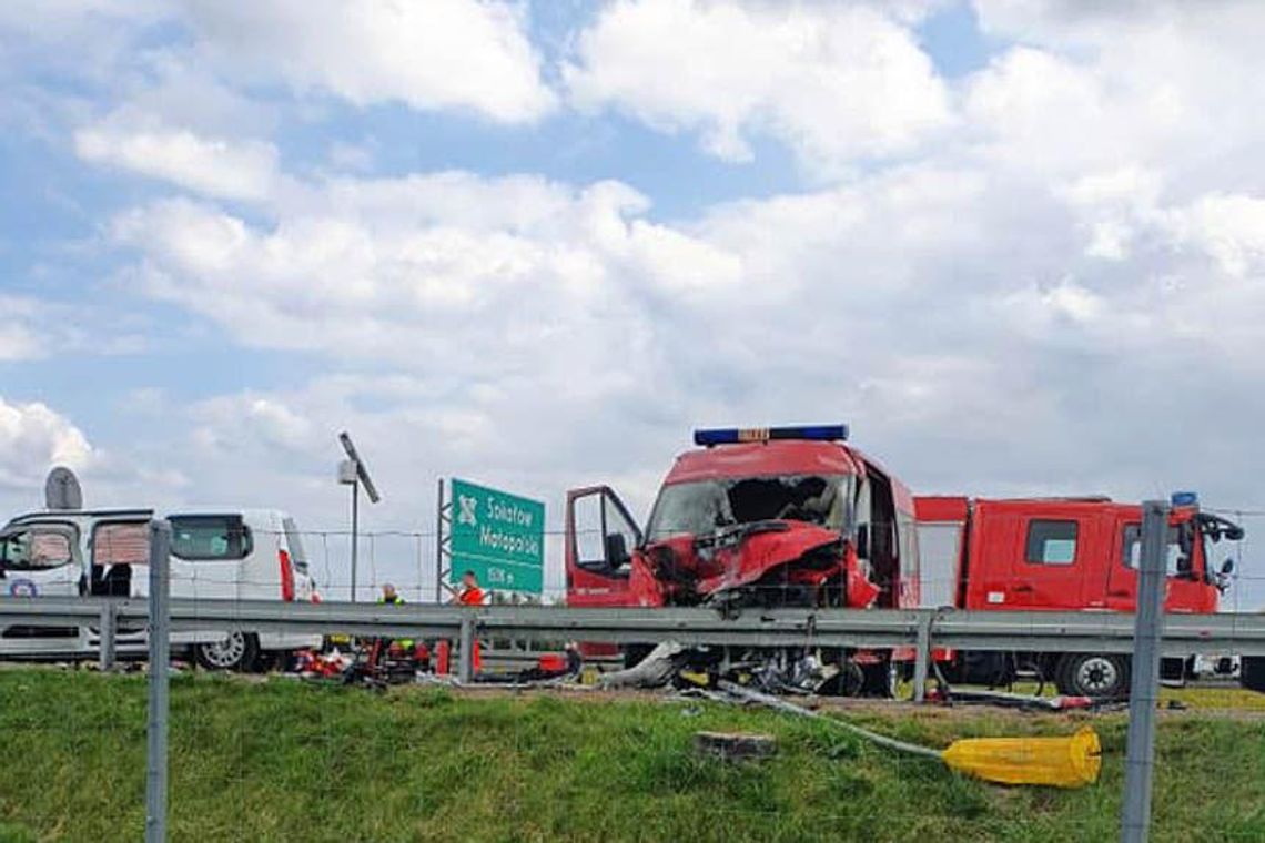 Wypadek na S19 w Sokołowie Młp. Ranne zostały dwie osoby