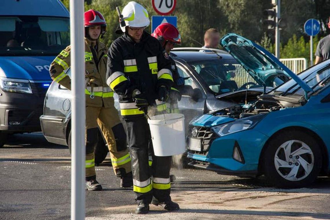 Wypadek na skrzyżowaniu ul. Rzecha i Ciepłowniczej