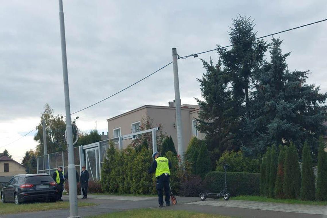 Wypadek na ul. Warszawskiej. Zderzenie samochodu z hulajnogą