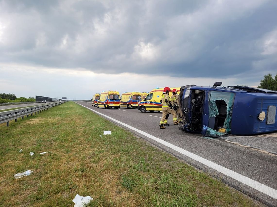 wypadek busa A4 Bratkowice