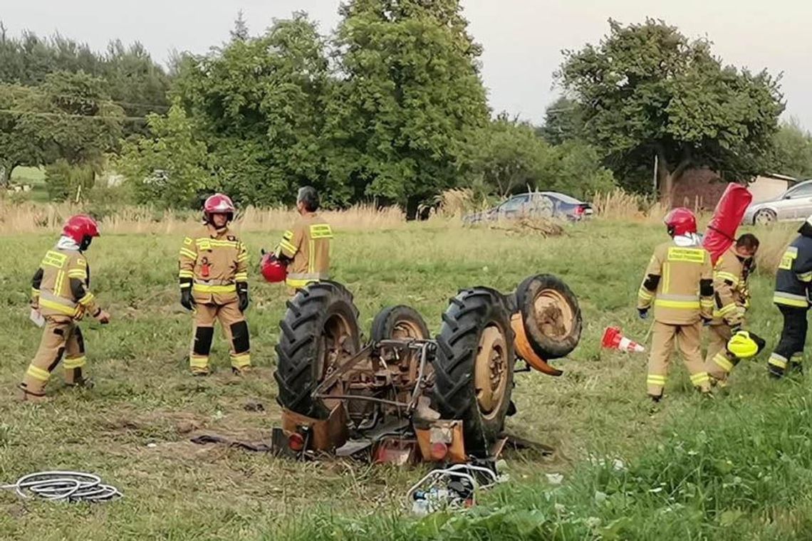 Wypadek w Lubeni. Mężczyznę przygniótł traktor [FOTO]