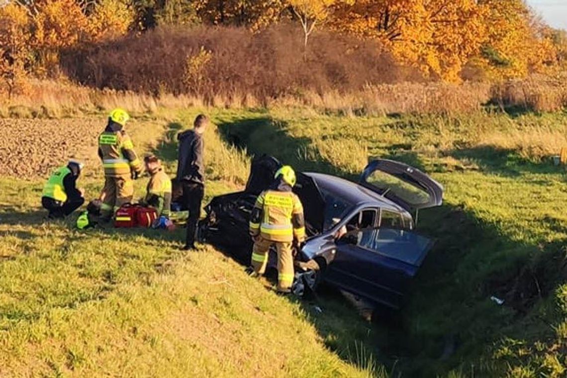 Wypadek w Stobiernej. Młoda kobieta trafiła do szpitala