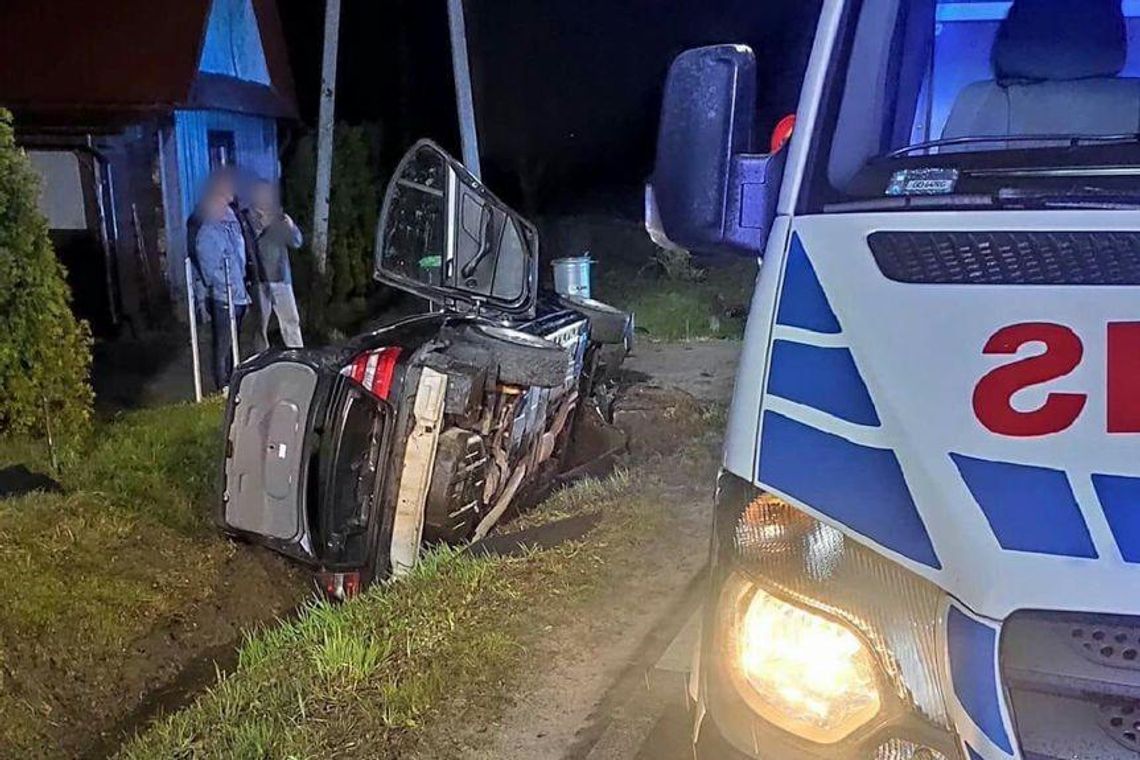 Wypadek z udziałem BMW. 19-latek uderzył w betonowy przepust.