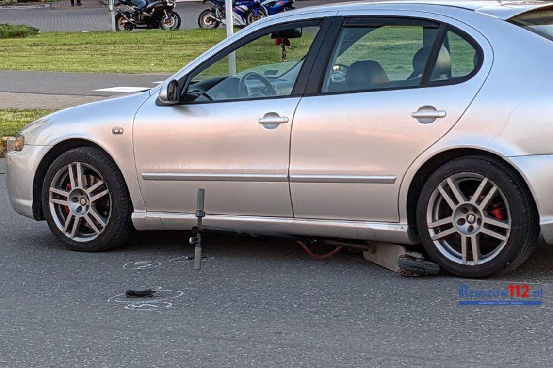 Wypadek z udziałem elektrycznej hulajnogi na Rejtana w Rzeszowie [FOTO]