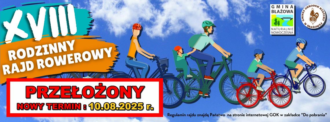 XVIII Rodzinny Rajd Rowerowy w Błażowej już 10 sierpnia