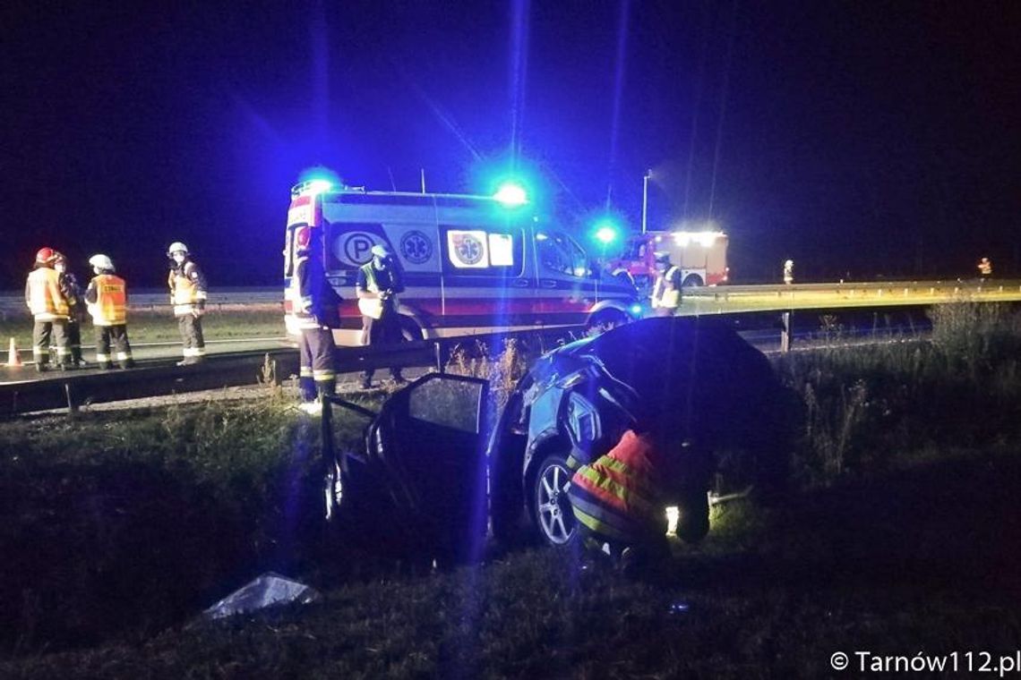 Zaczarnie k. Tarnowa. Wypadek na A4 w kierunku Rzeszowa