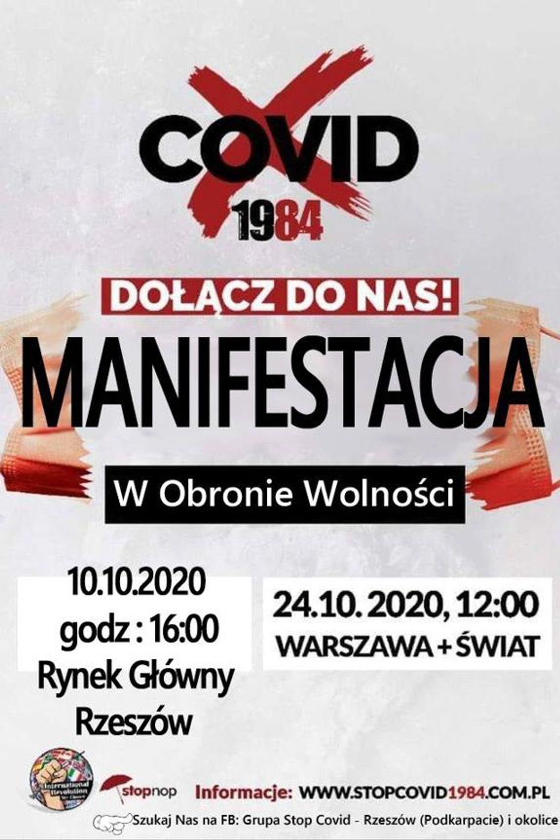 Żądają zakończenia pandemii! Będą protestować przeciw COVID19